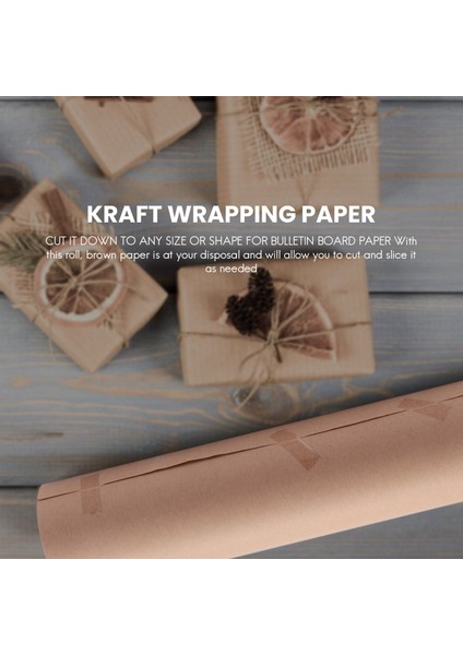 Kraft Kağıt Rulosu - Paketleme, Taşıma, Hediye Paketleme, Koli Için Mükemmel (Yurt Dışından)