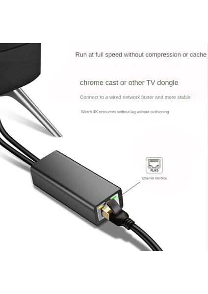 Tv Ethernet Adaptörü Tv 4K Çubuk Usb-C - RJ45 Lan Ağ Adaptörü (Yurt Dışından)