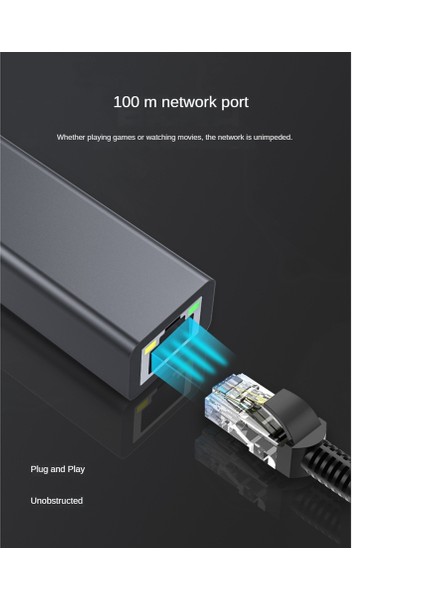Tv Ethernet Adaptörü Tv 4K Çubuk Usb-C - RJ45 Lan Ağ Adaptörü (Yurt Dışından)