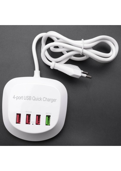 Akıllı Telefonlar Için Seyahat Şarj Aleti Adaptörü 4 Bağlantı Noktalı USB Şarj Cihazı, Ab Tak (Yurt Dışından) modelleri