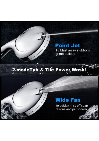 Yüksek Basınçlı Duş Başlığı Seti - 80 Inç Hortumlu Duş Başlığı (Yurt Dışından) fırsatları