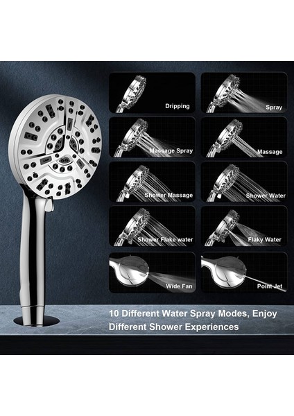 Yüksek Basınçlı Duş Başlığı Seti - 80 Inç Hortumlu Duş Başlığı (Yurt Dışından) indirimleri