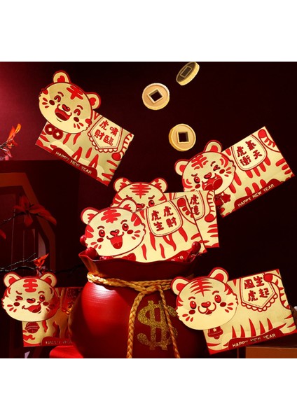 Bahar Şenliği Doğum Günü Malzemeleri Için 36 Adet Kaplan Hong Bao Yılı (Yurt Dışından) modelleri