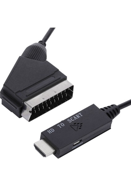 HDMI - Scart Bağlantı Kablosuna Uyumlu 1m Ses/video Dönüştürücü (Yurt Dışından)