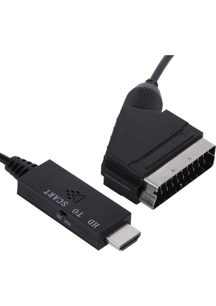 HDMI - Scart Bağlantı Kablosuna Uyumlu 1m Ses/video Dönüştürücü (Yurt Dışından)