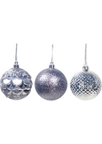 12 Adet Kutulu Noel Topu Glitter Baubles Topları Süs Kolye D (Yurt Dışından)