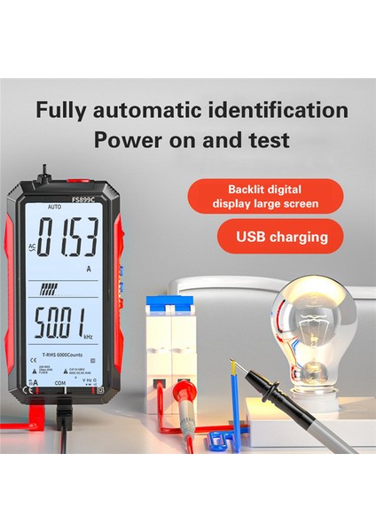 Dijital Multimetre 6000 Gerçek Ac/dc Ampermetre Voltmetreyi Sayar (Yurt Dışından) fiyatları
