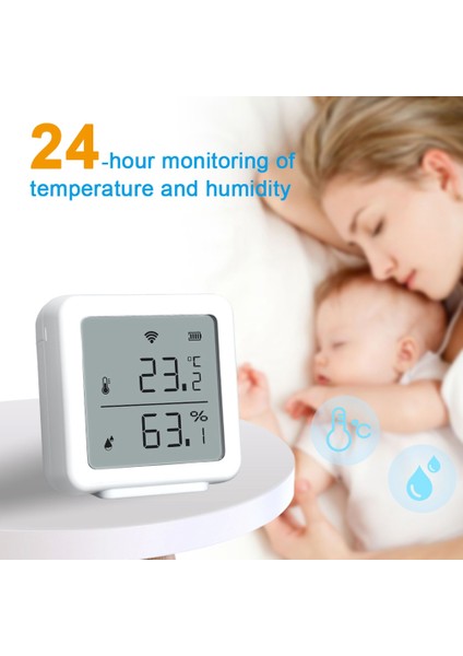 Tuya Wıfı Sıcaklık ve Nem Sensörü Kablosuz Higrometre (Yurt Dışından) modelleri