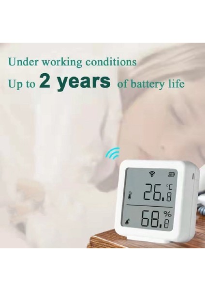 Tuya Wıfı Sıcaklık ve Nem Sensörü Kablosuz Higrometre (Yurt Dışından) indirimleri