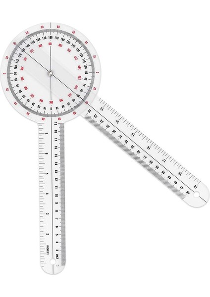12 Inç Açı Ölçer, Şeffaf Ortopedik Açı Cetveli (Yurt Dışından)