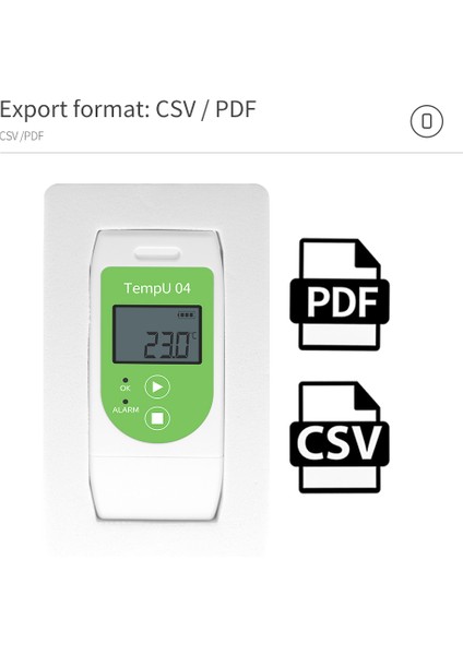 USB Sıcaklık Veri Kaydedici Tempu 04 Pdf Raporu Sıcaklık Kaydı (Yurt Dışından) modelleri