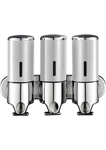 3'lü Paket 500ML Duvara Monte Sabunluk Gümüş (Yurt Dışından)