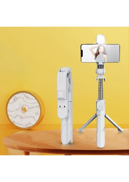 Dolgu Işığı Çıkarılabilir Uzaktan Kumandalı Selfie Çubuğu (Beyaz) (Yurt Dışından) fiyatları