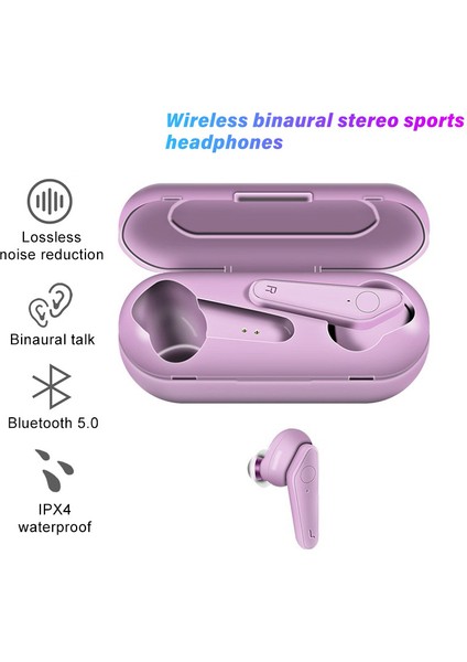 K12 Bluetooth Kablosuz Kulaklık Ekranı Su Geçirmez Mor Kulaklık (Yurt Dışından) fiyatları