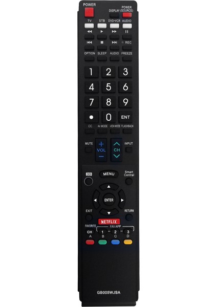 Sharp Aquos Tv GB004WJSA GA935WJSA Için Uzaktan Kumanda GB005WJSA'YI Değiştirin (Yurt Dışından)
