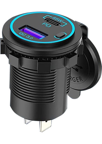 Dizüstü Bilgisayar Için 65W Pd 12V USB Çıkışı USB C Araç Şarj Soketi (Yurt Dışından) fırsatları