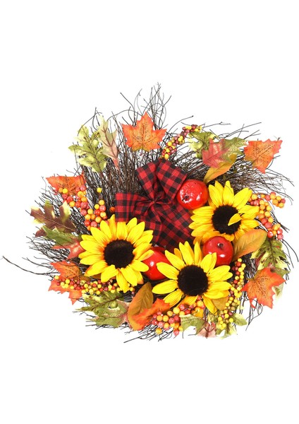 Ayçiçeği Akçaağaç Yaprağı Ilmek Noel Garland Çelenk Ev Penceresi (Yurt Dışından)