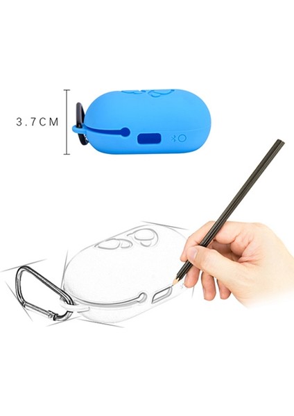 Samsung Galaxy Buds-Mavi Için Silikon Kılıf Kulaklık Kılıfı Toz Geçirmez (Yurt Dışından)