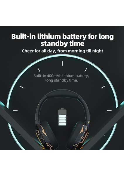 Kablosuz Bluetooth Kulaklık Oyun Kulaklığı Bluetooth 5.1 (Siyah) (Yurt Dışından)