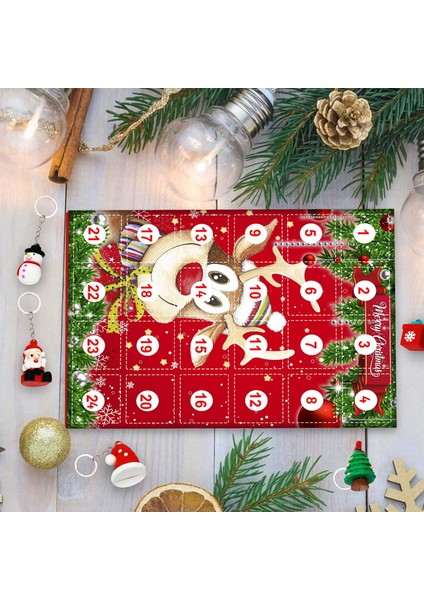 Çocuklar Için Noel Advent Takvimleri Anahtarlık Süsler Dekorasyon (Yurt Dışından)