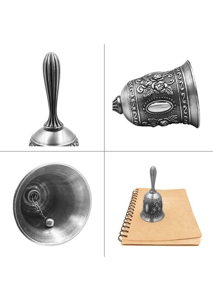 El Çanı, Metal Yemek Çanı Dekoratif Düğün Çanları Gümüş (Yurt Dışından)