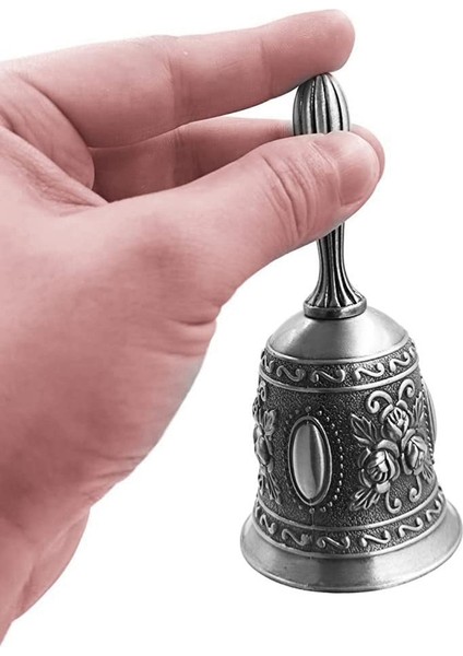 El Çanı, Metal Yemek Çanı Dekoratif Düğün Çanları Gümüş (Yurt Dışından)