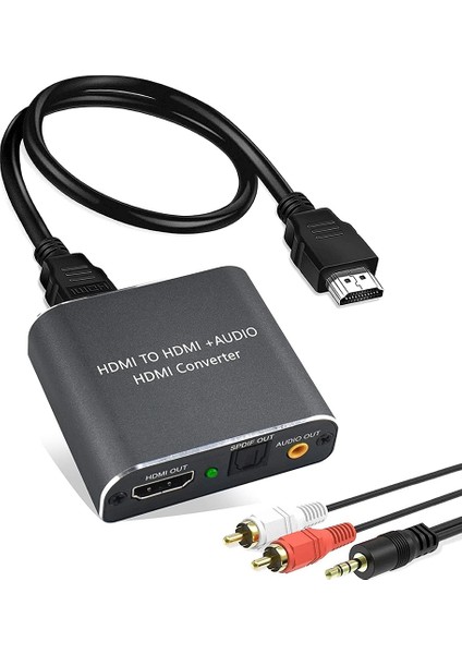 Ses Çıkarıcı 4K 60HZ, Ses Optik Stereo Jakı Ses Dönüştürücü (Yurt Dışından)