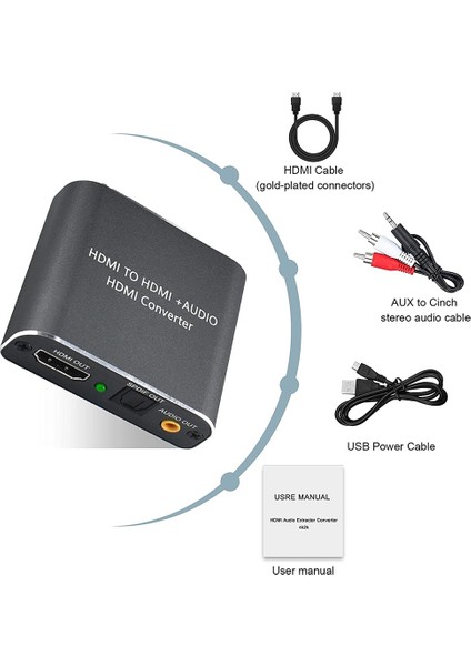 Ses Çıkarıcı 4K 60HZ, Ses Optik Stereo Jakı Ses Dönüştürücü (Yurt Dışından) fiyatları