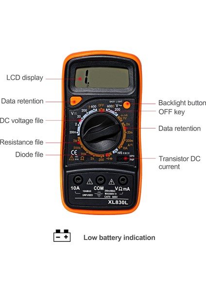 XL830L Dijital Multimetre Dijital Ampermetre Ac Dc 600V Test Cihazı (Yurt Dışından) modelleri