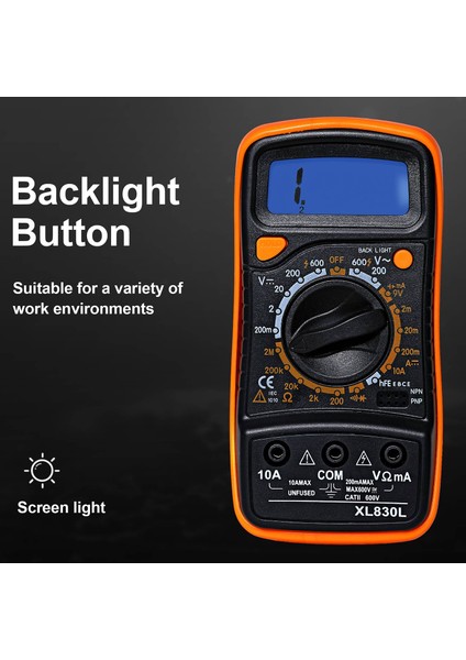 XL830L Dijital Multimetre Dijital Ampermetre Ac Dc 600V Test Cihazı (Yurt Dışından) fırsatları