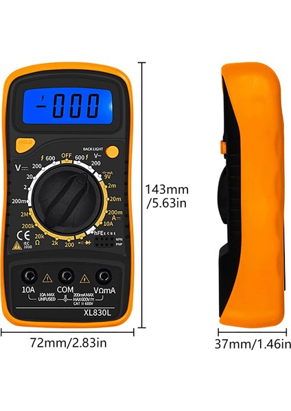 XL830L Dijital Multimetre Dijital Ampermetre Ac Dc 600V Test Cihazı (Yurt Dışından) indirimleri