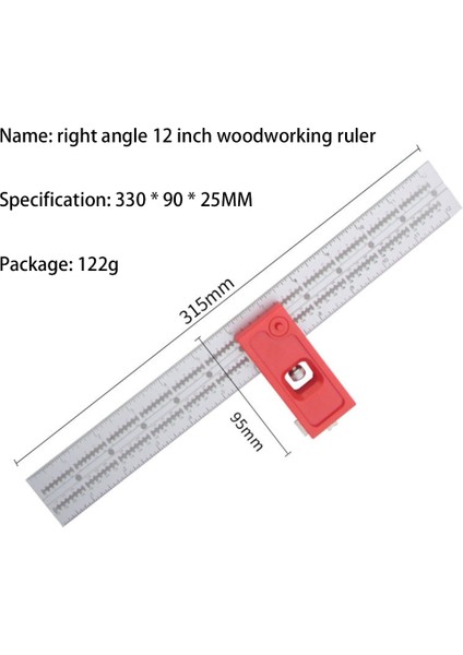 Woodworkers Kenar Kuralı Otomatik Çizgi Açı Ölçer 31CM Dik Açı (Yurt Dışından) fiyatları