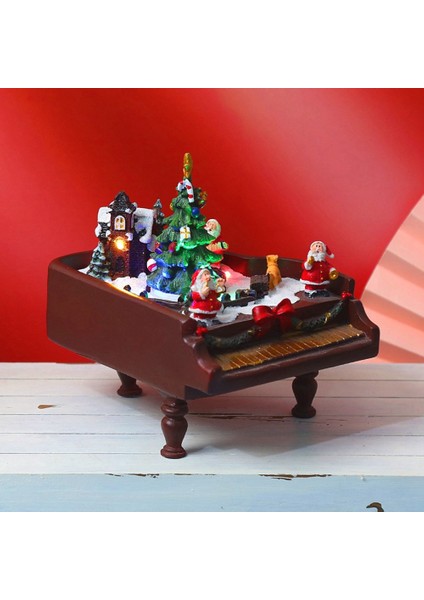 Noel Ev Dekorasyonu Dönen Ağaç LED Müzik Süsleme Piyano Hediyesi (Yurt Dışından) modelleri