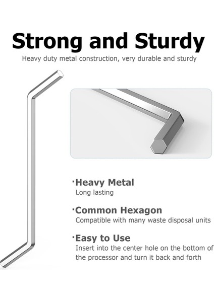 Insinkerator Silver ile Uyumlu Çöp Imha Altıgen Anahtar Aleti (Yurt Dışından) indirimleri