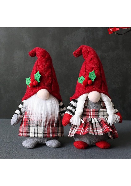 Noel Gnome Sevimli Yüzü Olmayan Bebek Kapüşonlu Orman Yaşlı Adam Oyuncak Bebek (Yurt Dışından)