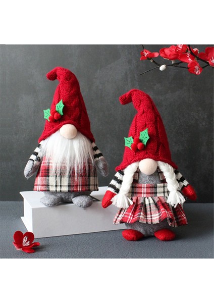 Noel Gnome Sevimli Yüzü Olmayan Bebek Kapüşonlu Orman Yaşlı Adam Oyuncak Bebek (Yurt Dışından)