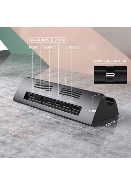 Tip C - HDMI Adaptörlü Nintendo Switch Için Taşınabilir Bağlantı Istasyonu (Yurt Dışından)