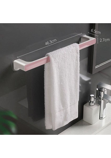 Havlu Askısı Ücretsiz Delme Tuvalet Banyo Vantuz Kancası (Pembe) (Yurt Dışından)