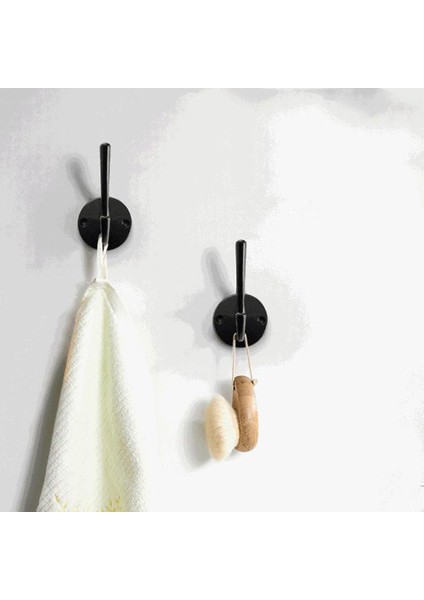 Adet Ceket Banyo Havlusu Metal Ağır Hizmet Tipi Çift Bornoz Kancası (Siyah) (Yurt Dışından) fırsatları