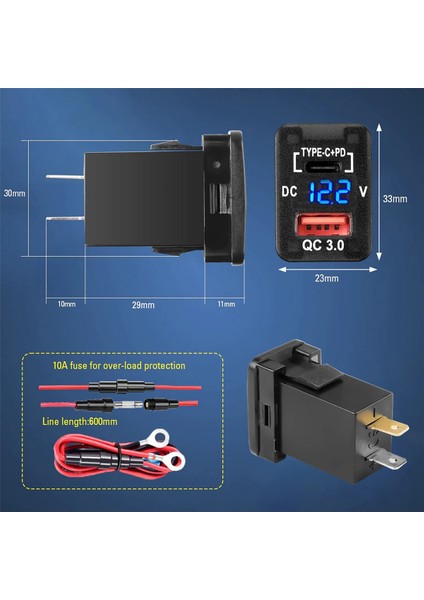 12V-24V USB Çıkışlı Çift Hızlı Şarj-B (Yurt Dışından) indirimleri