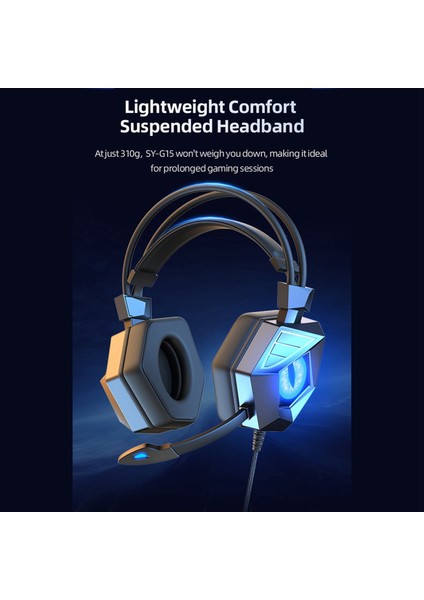 SY-G15 3.5mm Glow Gaming Headset Kablolu Kulaklık Siyah+Kırmızı (Yurt Dışından) fırsatları