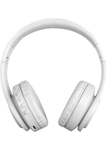Kulaklık Bluetooth Kulaklık Katlanabilir Fm Kablosuz Kulaklık Beyaz (Yurt Dışından)