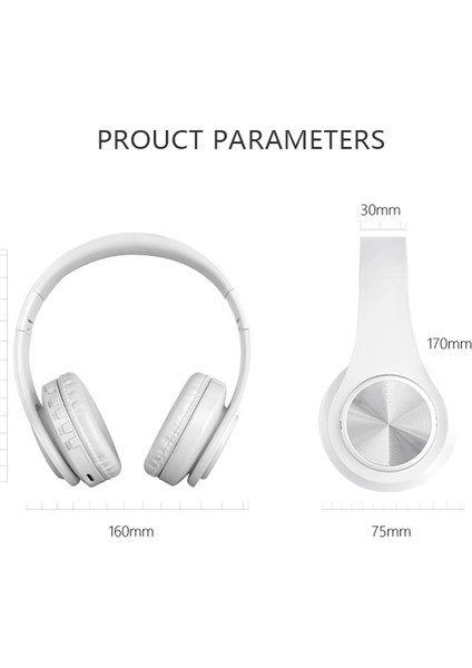 Kulaklık Bluetooth Kulaklık Katlanabilir Fm Kablosuz Kulaklık Beyaz (Yurt Dışından) fırsatları
