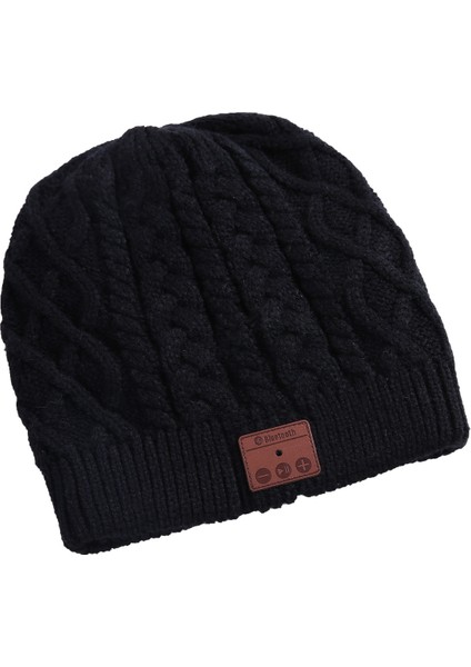 Kablosuz Şapka Örme Kapaklar Beanie Stereo Kulaklık Mikrofon Hoparlör (Yurt Dışından)