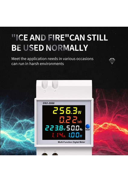 6ın1 Din Raylı Ac Monitör 100A Elektrik Frekans Ölçer (AC250-450V) (Yurt Dışından) fırsatları