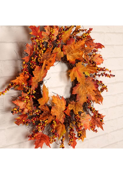 Sonbahar Pencere Restoran Kapı Dekor Akçaağaç Yaprağı Çelenk (Yurt Dışından) fırsatları