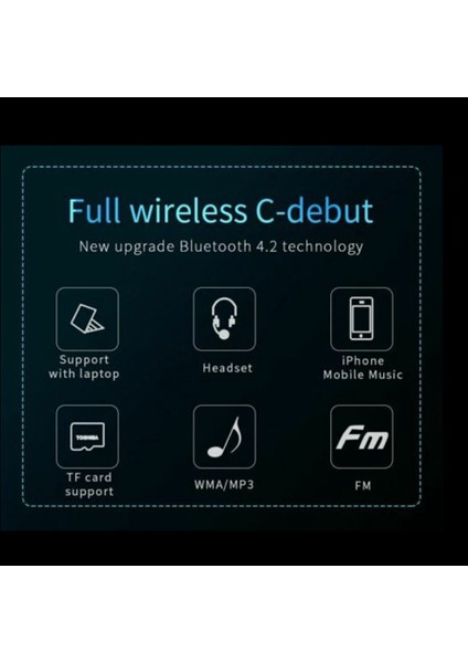 Kablosuz Bluetooth Kulaklık 3D Stereo Kulaklık Katlanabilir Siyah (Yurt Dışından)