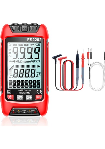 Dijital Multimetre, 9999 Sayımlı Trms Otomatik Aralıklı Voltmetre (Yurt Dışından)