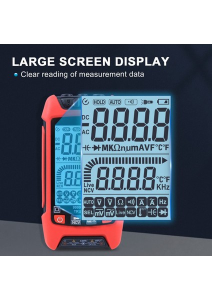 Dijital Multimetre, 9999 Sayımlı Trms Otomatik Aralıklı Voltmetre (Yurt Dışından) fiyatları