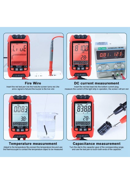Dijital Multimetre, 9999 Sayımlı Trms Otomatik Aralıklı Voltmetre (Yurt Dışından) modelleri